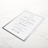 Invitation En Aluminium Mariage argenté monogramme (Rotation)