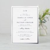 Invitation En Aluminium Mariage argenté monogramme (Debout devant)