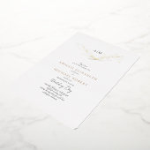 Invitation En Aluminium Mariage arrondi Simply Elegant Gold Foil (Rotation)