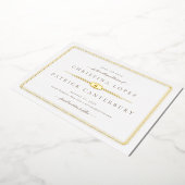 Invitation En Aluminium Mariage Art Déco Enregistrer La Date (Rotation)