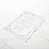 Invitation En Aluminium Mariage Art déco moderne Silver (Rotation)