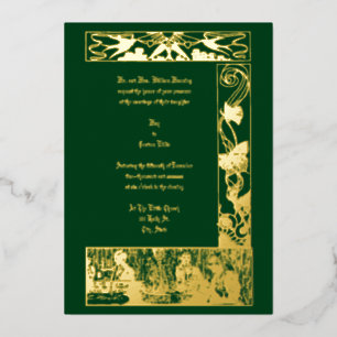 Invitation En Aluminium Mariage Art nouveau victorien vintage
