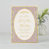 Invitation En Aluminium Mariage artistique islamique Mihrab persan (Debout devant)