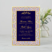 Invitation En Aluminium Mariage artistique islamique Mihrab persan (Debout devant)