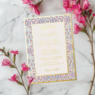 Invitation En Aluminium Mariage artistique islamique Mihrab persan