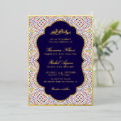 Invitation En Aluminium Mariage artistique islamique Mihrab persan (Debout devant)
