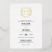 Mariage au monogramme de la crête élégante