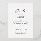 Invitation En Aluminium Mariage avant noir et huile or délicate (Verso)