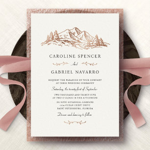 Invitation En Aluminium Mariage Aventure Montagne