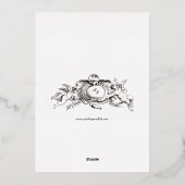 Invitation En Aluminium Mariage baroque Rococo Fruit & Cadre Floral (Verso)