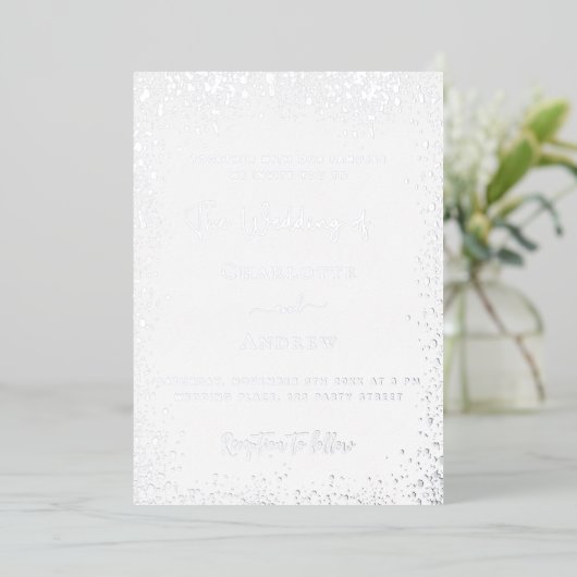 Invitation En Aluminium Mariage blanc (Debout devant)