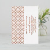 Invitation En Aluminium Mariage blanc Rose or Twilight Charms (Debout devant)