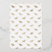 Invitation En Aluminium Mariage bleu Aqua et or Floral (Verso)