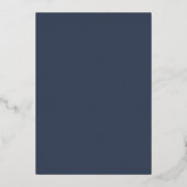 Invitation En Aluminium Mariage bleu foncé (Verso)