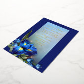 Invitation En Aluminium Mariage Blue Iris (Rotation)