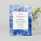 Invitation En Aluminium Mariage Blue Sapphire Gemstone (Debout devant)