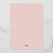 Invitation En Aluminium mariage bohème floral rose gold (Verso)