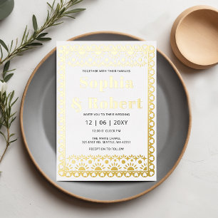 Invitation En Aluminium Mariage Bohème Papier Picado Fiesta Mexicaine
