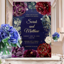 Mariage Bordeaux Navy Or