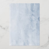 Invitation En Aluminium Mariage botanique bleu et blanc Dusty (Verso)