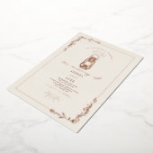 Invitation En Aluminium Mariage botanique rustique vintage lanterne (Rotation)