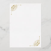 Invitation En Aluminium Mariage campagnard noir et or (Verso)