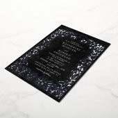 Invitation En Aluminium Mariage céleste de minuit noir étoiles lune (Rotation)