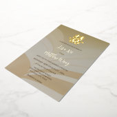 Invitation En Aluminium Mariage chinois beige d'art Abstrait (Rotation)