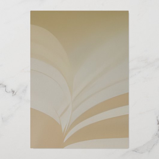 Invitation En Aluminium Mariage chinois beige d'art Abstrait (Verso)