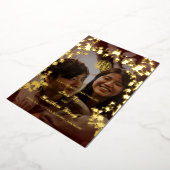 Invitation En Aluminium MARIAGE chinois BILINGUE Photo Gold Foil (Rotation)