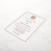 Invitation En Aluminium Mariage chinois blanc or Rose simple (Rotation)