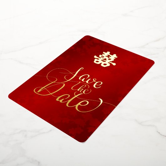 Invitation En Aluminium Mariage Chinois Enregistrer La Date (Rotation)