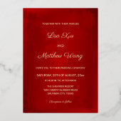 Invitation En Aluminium Mariage Chinois, M. Et Mme. (Verso)