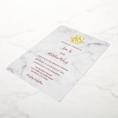 Invitation En Aluminium Mariage chinois moderne en marbre (Rotation)