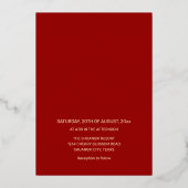 Invitation En Aluminium Mariage chinois Photo Gold (Verso)