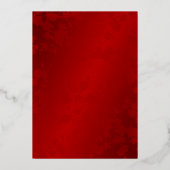 Invitation En Aluminium Mariage chinois rouge moderne simple (Verso)