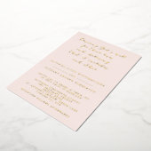 Invitation En Aluminium Mariage chrétien en écriture Blush & Gold (Rotation)