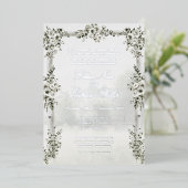 Invitation En Aluminium Mariage Chuppah de la forêt de bouleaux (Debout devant)