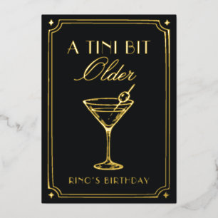 Invitation En Aluminium Mariage classique Art Déco élégant Black Gold des 