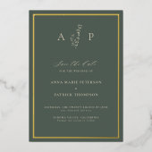 Invitation En Aluminium Mariage classique classique Delicate Sage Enregist (Recto)
