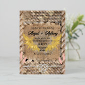 Invitation En Aluminium Mariage Classique Corde Rousse (Debout devant)