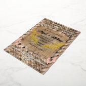 Invitation En Aluminium Mariage Classique Corde Rousse (Rotation)