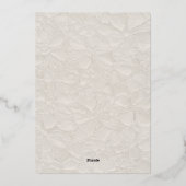 Invitation En Aluminium Mariage classique crème ivoire (Verso)