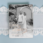 Invitation En Aluminium Mariage classique Enregistrer la date