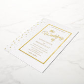 Invitation En Aluminium Mariage classique Gold Sparkle (Rotation)
