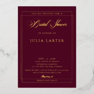 Invitation En Aluminium Mariage classique ivoire bourgogne calligraphie