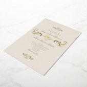 Invitation En Aluminium Mariage Classique Or (Rotation)