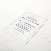 Invitation En Aluminium Mariage classique simple et élégant (Rotation)