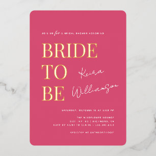 Invitation En Aluminium Mariage contemporain moderne rose et or