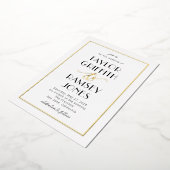 Invitation En Aluminium Mariage couleur modifiable FOIL Ampersand FUN (Rotation)